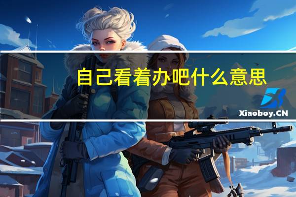 自己看着办吧什么意思