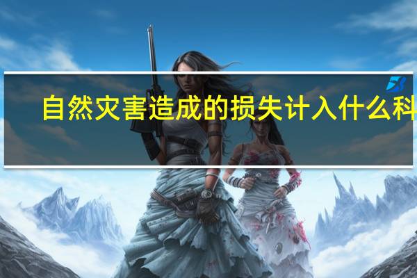 自然灾害造成的损失计入什么科目