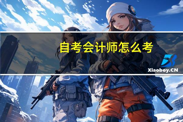 自考会计师怎么考