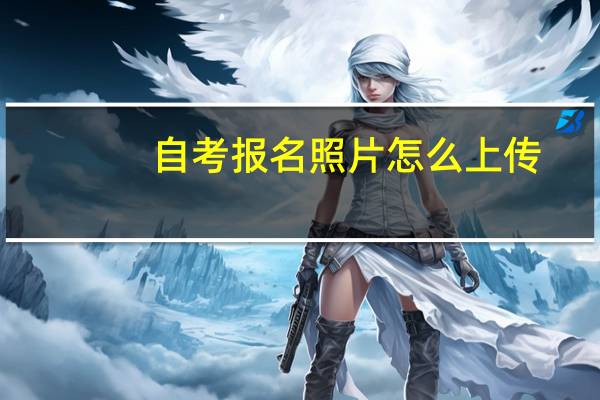 自考报名照片怎么上传