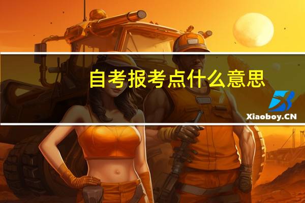 自考报考点什么意思