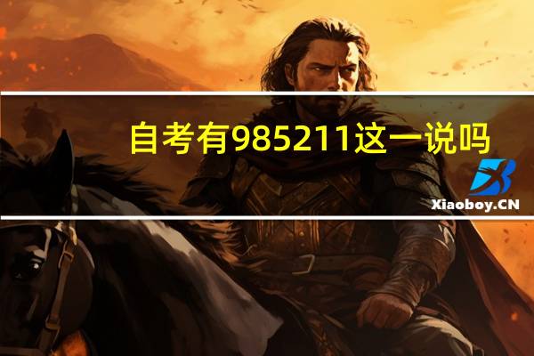 自考有985211这一说吗