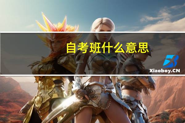 自考班什么意思