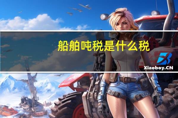 船舶吨税是什么税