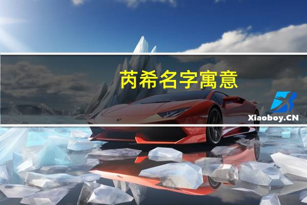 芮希名字寓意