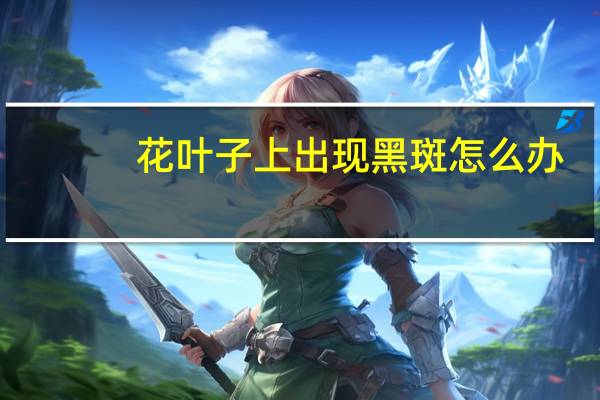 花叶子上出现黑斑怎么办