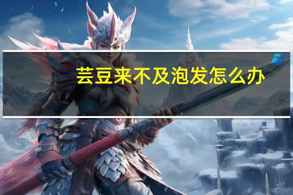 芸豆来不及泡发怎么办