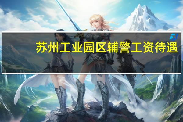 苏州工业园区辅警工资待遇