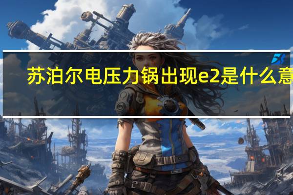 苏泊尔电压力锅出现e2是什么意思