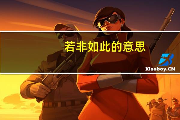 若非如此的意思