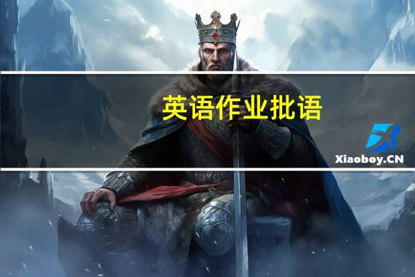 英语作业批语