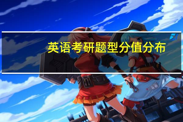 英语考研题型分值分布
