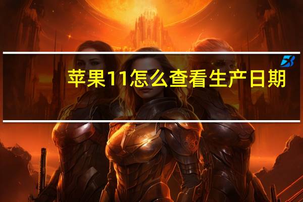 苹果11怎么查看生产日期