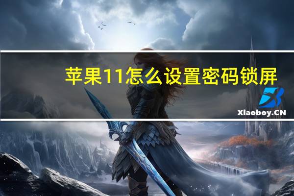 苹果11怎么设置密码锁屏
