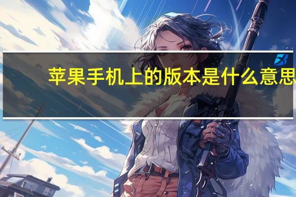 苹果手机上的版本是什么意思