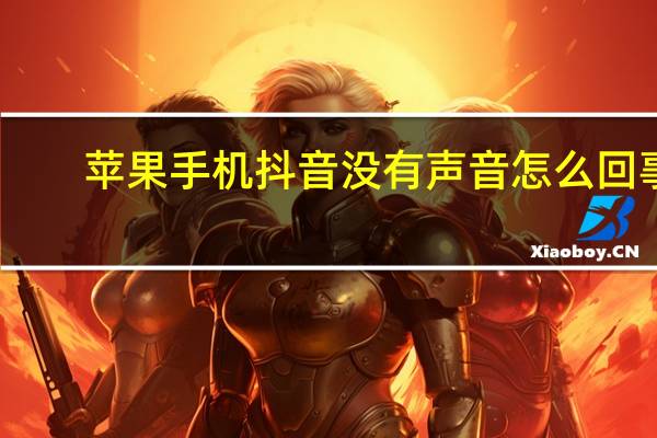 苹果手机抖音没有声音怎么回事