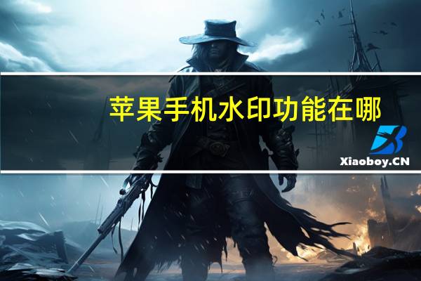 苹果手机水印功能在哪
