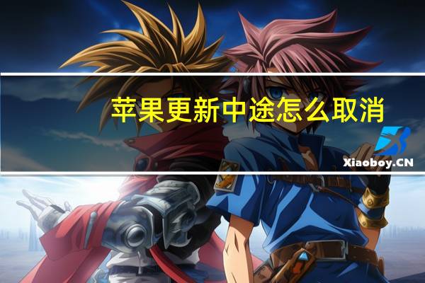 苹果更新中途怎么取消
