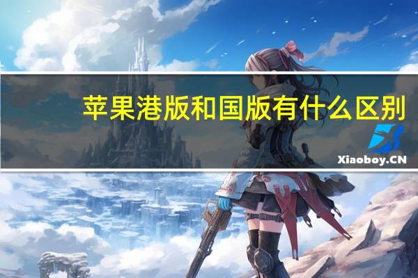 苹果港版和国版有什么区别