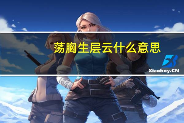 荡胸生层云什么意思