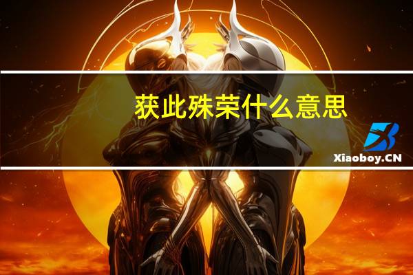 获此殊荣什么意思