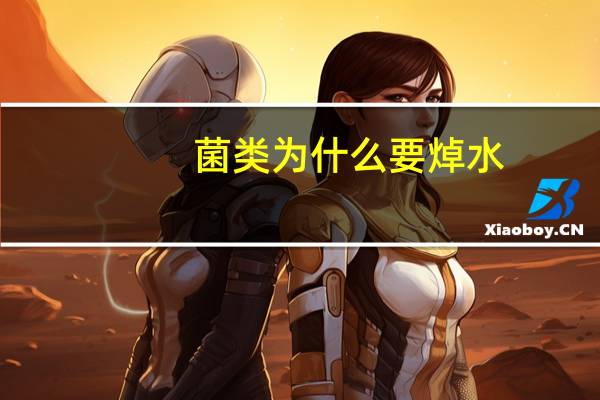 菌类为什么要焯水