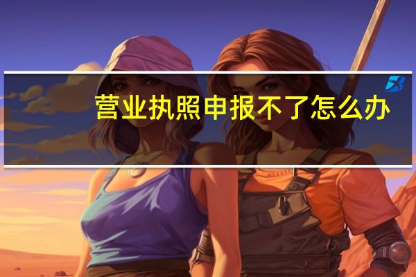 营业执照申报不了怎么办