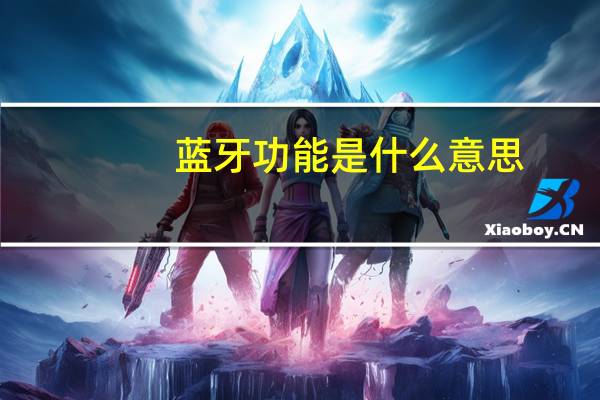蓝牙功能是什么意思