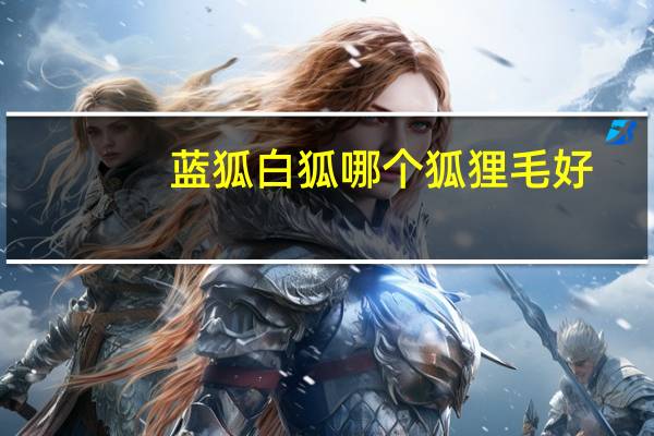 蓝狐白狐哪个狐狸毛好
