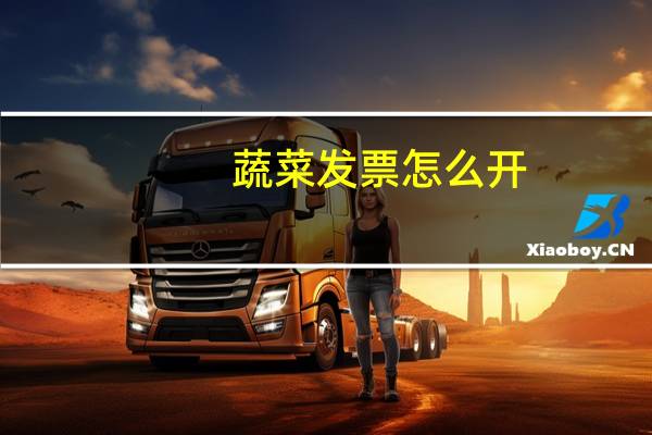 蔬菜发票怎么开