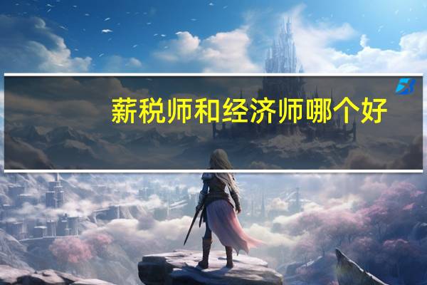 薪税师和经济师哪个好