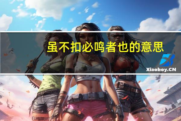 虽不扣必鸣者也的意思
