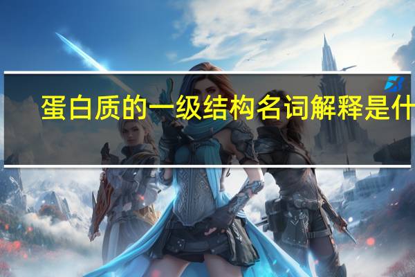 蛋白质的一级结构名词解释是什么