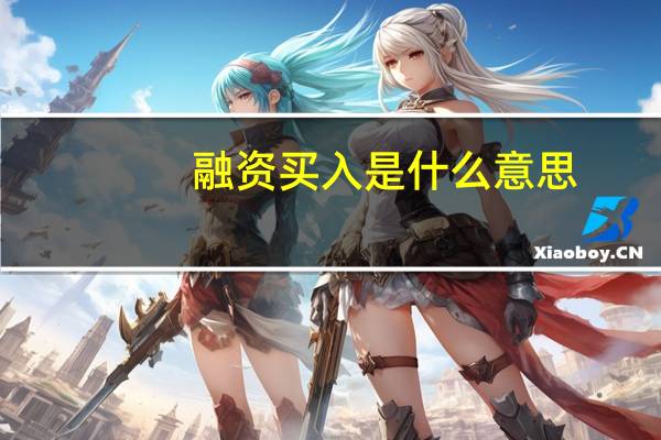 融资买入是什么意思