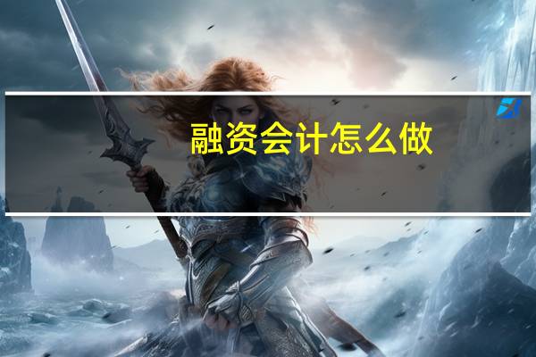 融资会计怎么做