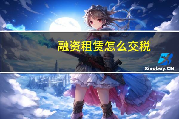 融资租赁怎么交税