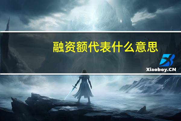 融资额代表什么意思