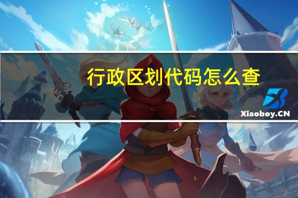 行政区划代码怎么查