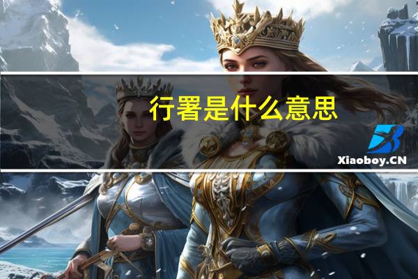 行署是什么意思