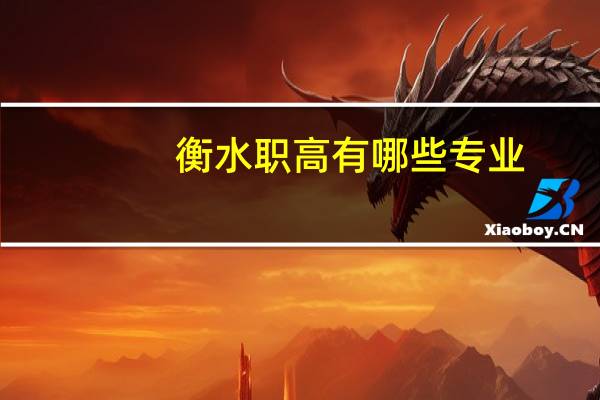 衡水职高有哪些专业