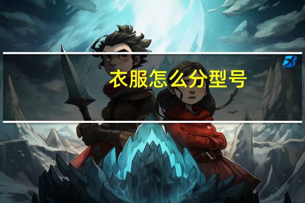 衣服怎么分型号