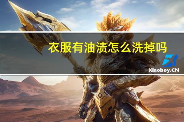 衣服有油渍怎么洗掉吗