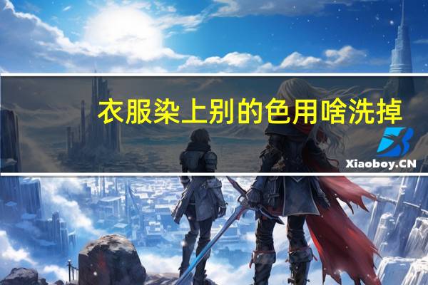 衣服染上别的色用啥洗掉