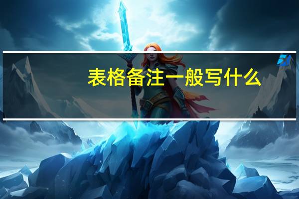 表格备注一般写什么