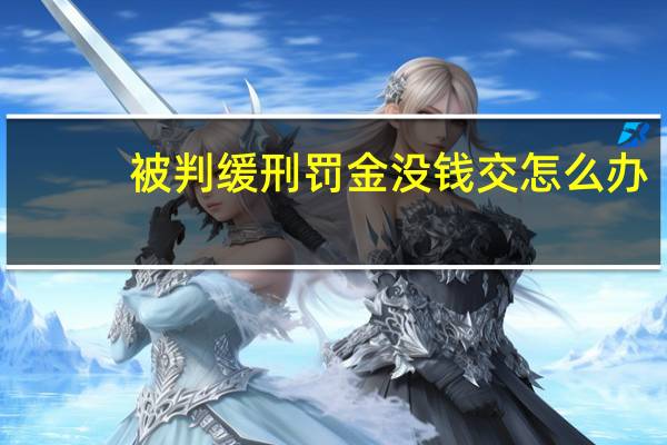 被判缓刑罚金没钱交怎么办
