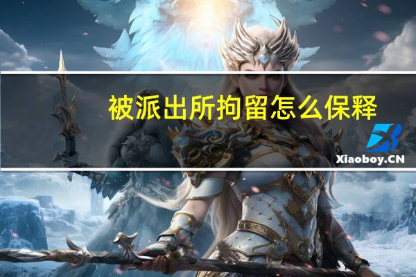 被派出所拘留怎么保释
