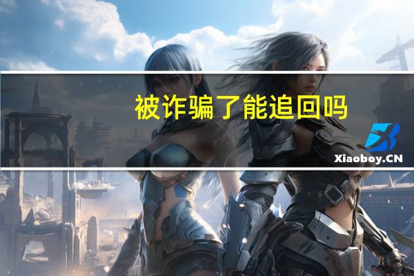 被诈骗了能追回吗