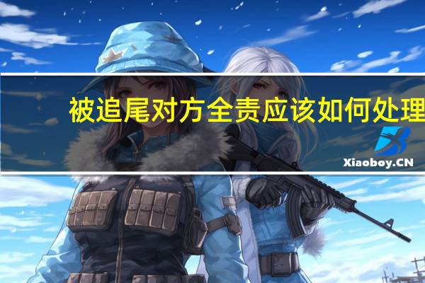 被追尾对方全责应该如何处理