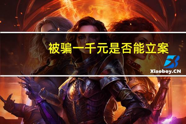 被骗一千元是否能立案
