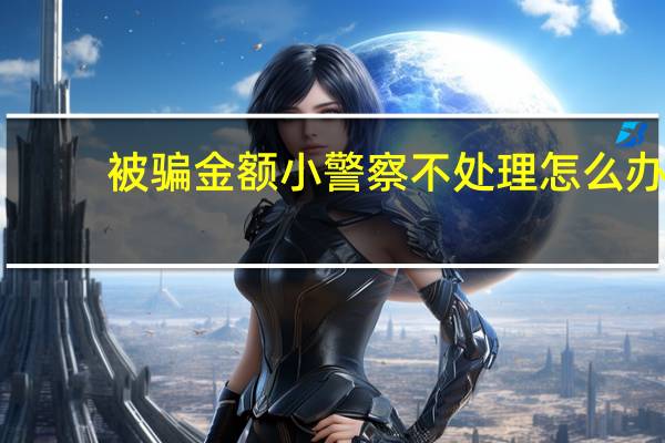 被骗金额小警察不处理怎么办